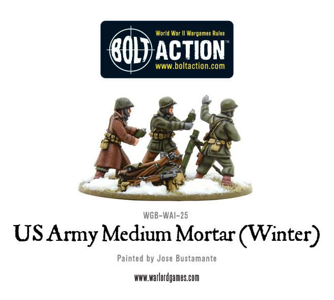 Bolt Action: USA - US Army Medium Mortar (Winter)
