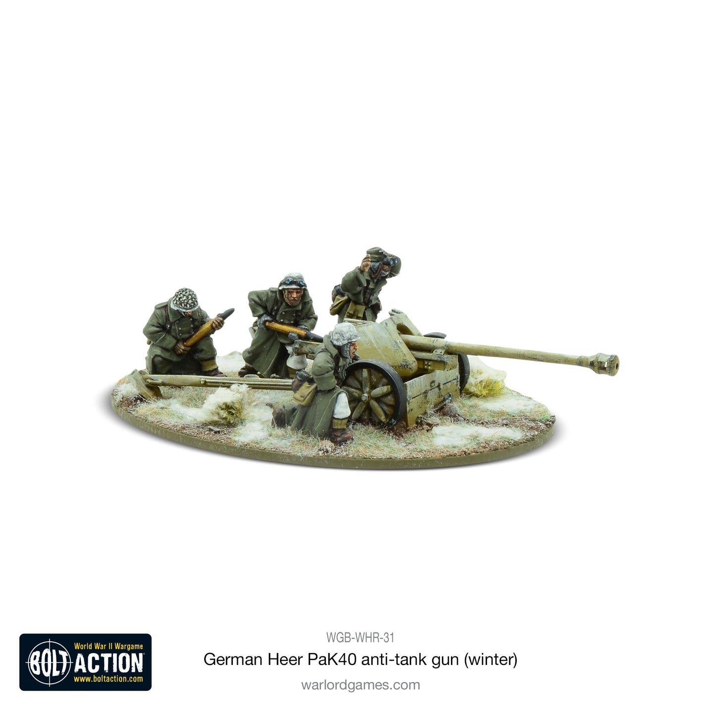 Bolt Action: German - German Heer 75mm Pak 40 anti-tank gun (Winter)