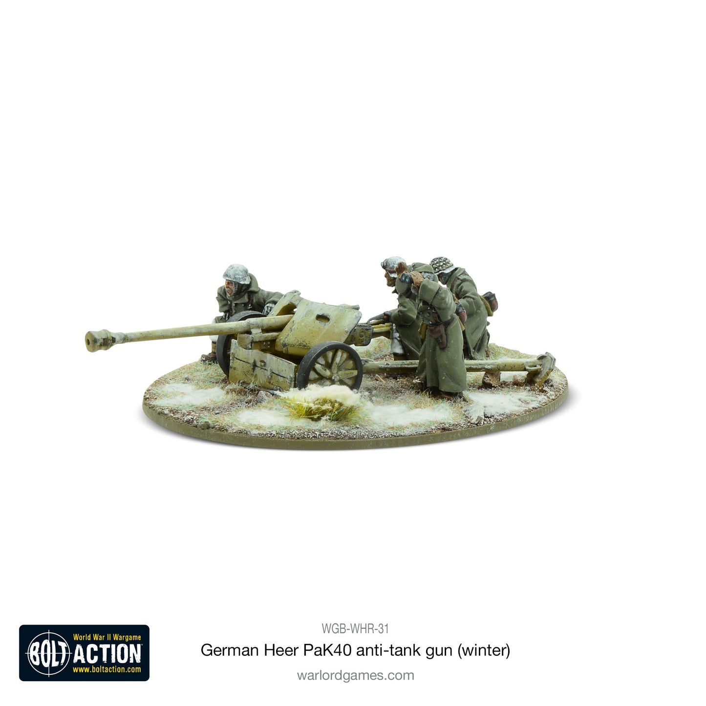 Bolt Action: German - German Heer 75mm Pak 40 anti-tank gun (Winter)