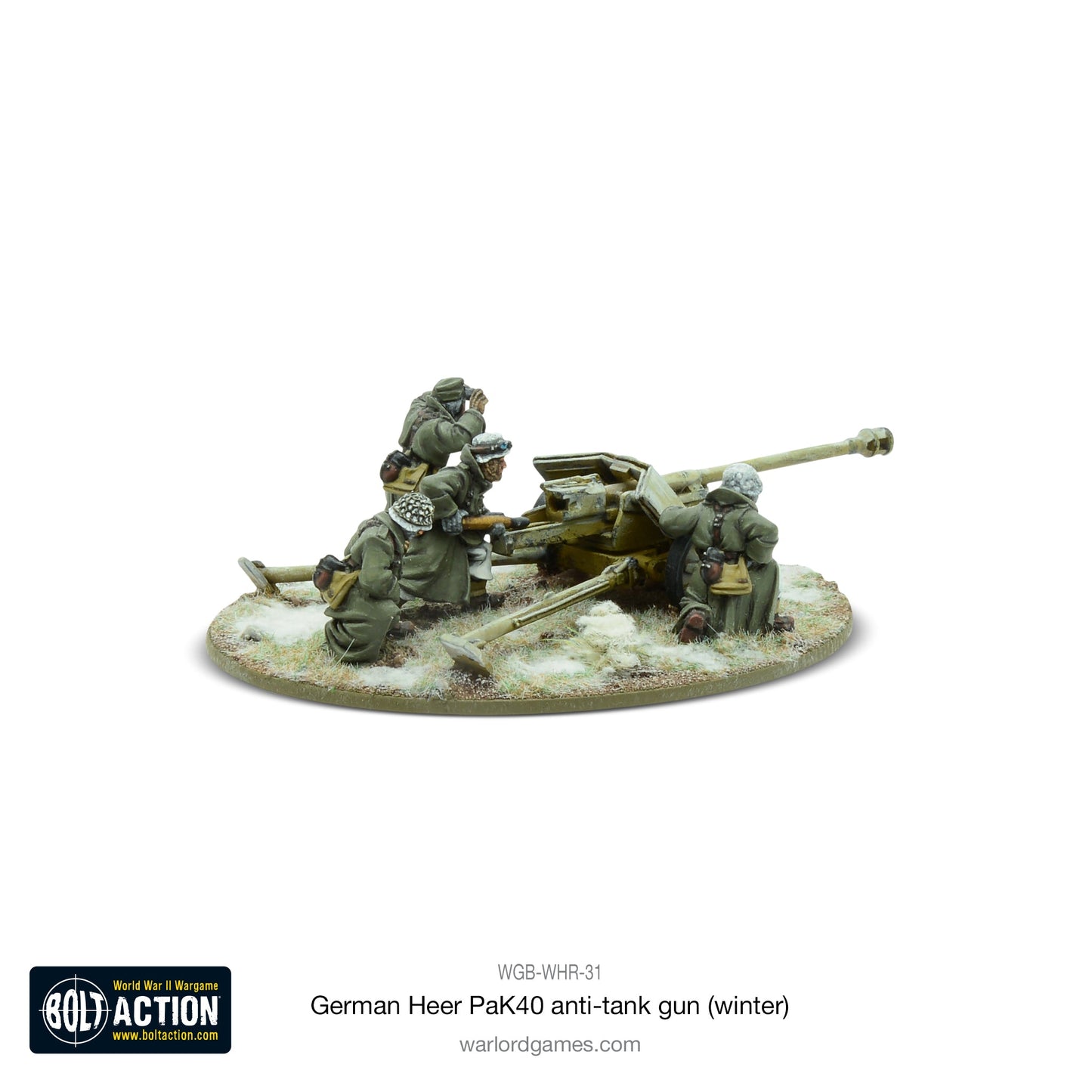 Bolt Action: German - German Heer 75mm Pak 40 anti-tank gun (Winter)