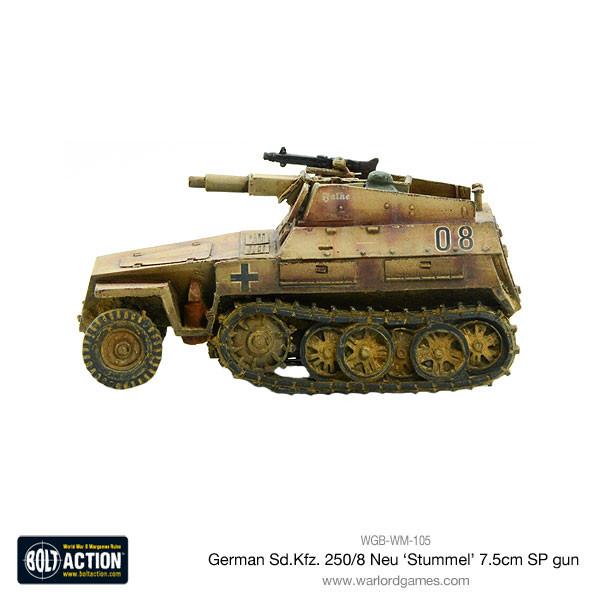 Bolt Action: German - Sd.Kfz 250/8 Neu 'Stummel' 7.5cm SP gun
