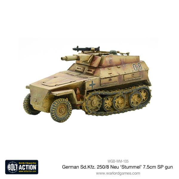 Bolt Action: German - Sd.Kfz 250/8 Neu 'Stummel' 7.5cm SP gun