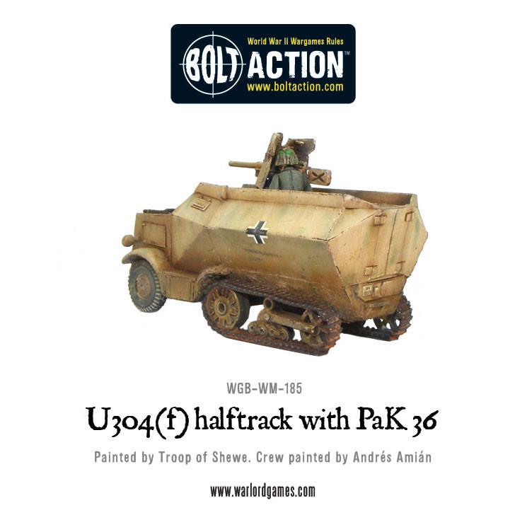 Bolt Action: German - U304(f) halftrack with PaK 36