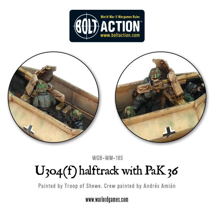 Bolt Action: German - U304(f) halftrack with PaK 36