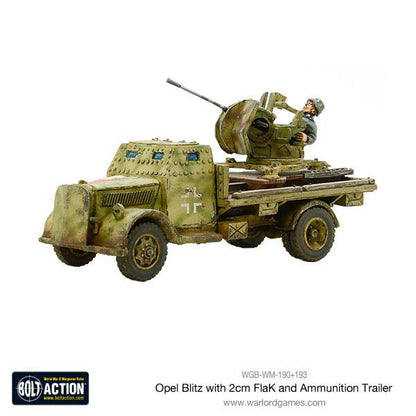 Bolt Action: German - Opel Blitz with 2cm FlaK & Ammunition Trailer