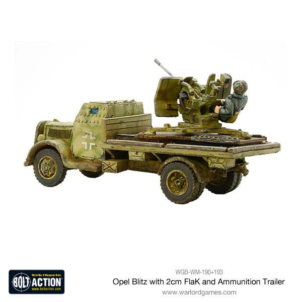 Bolt Action: German - Opel Blitz with 2cm FlaK & Ammunition Trailer