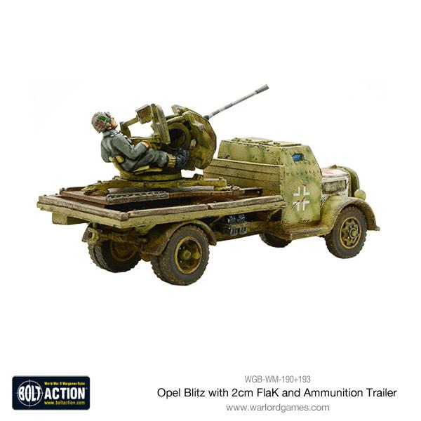 Bolt Action: German - Opel Blitz with 2cm FlaK & Ammunition Trailer