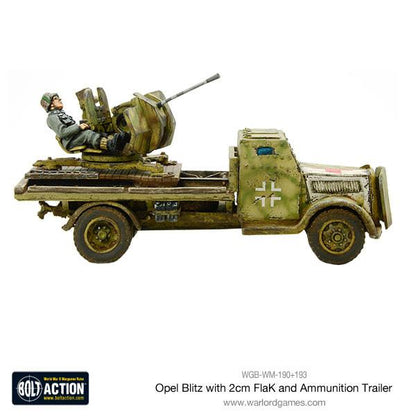Bolt Action: German - Opel Blitz with 2cm FlaK & Ammunition Trailer