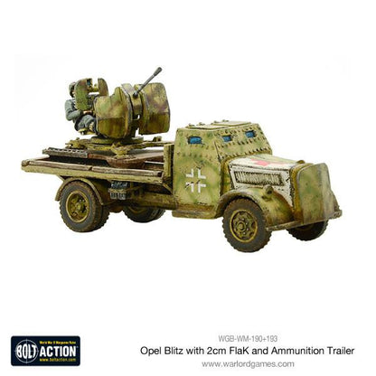 Bolt Action: German - Opel Blitz with 2cm FlaK & Ammunition Trailer