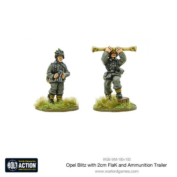 Bolt Action: German - Opel Blitz with 2cm FlaK & Ammunition Trailer
