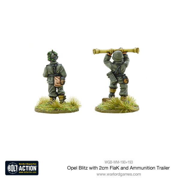 Bolt Action: German - Opel Blitz with 2cm FlaK & Ammunition Trailer