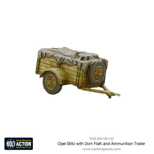Bolt Action: German - Opel Blitz with 2cm FlaK & Ammunition Trailer
