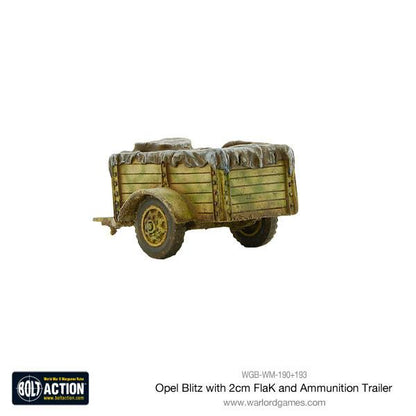 Bolt Action: German - Opel Blitz with 2cm FlaK & Ammunition Trailer