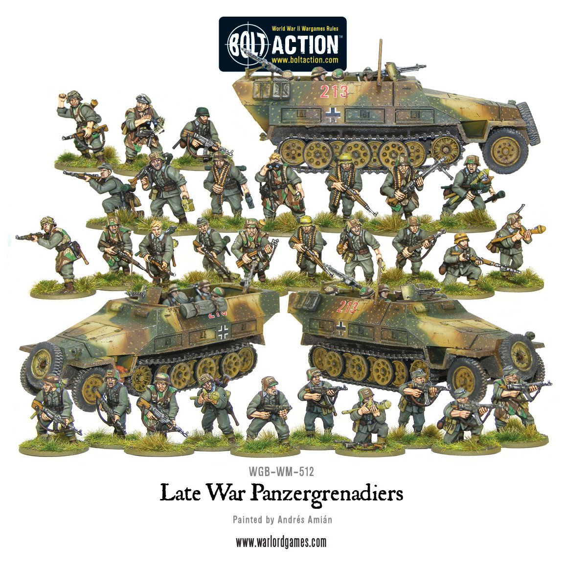 Bolt Action: German - Late War Panzergrenadiers (30 plus 3 hanomags)