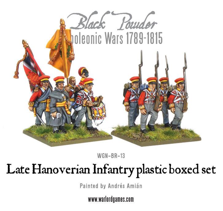 Black Powder: British - Napoleonic Hanoverian Line Infantry Regiment plastic boxed set