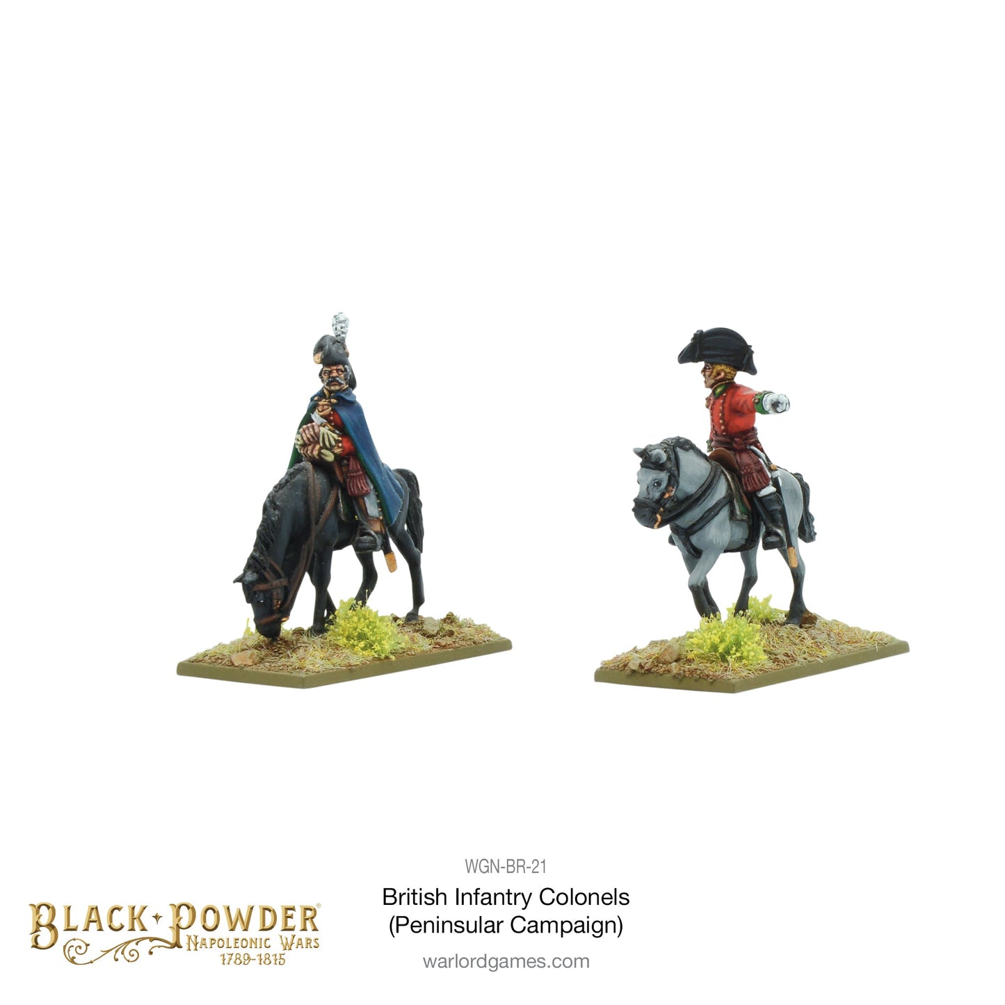 Black Powder: British - Mounted Napoleonic British Infantry Colonels (Peninsular War)