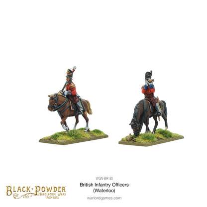 Black Powder: British - Mounted Napoleonic British Infantry Officers (Waterloo campaign)