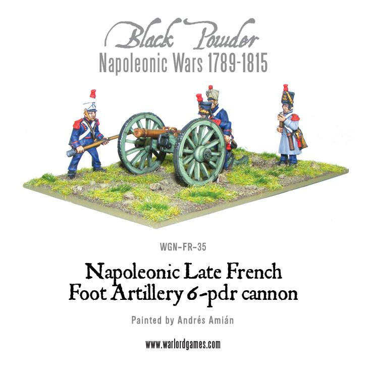 Black Powder: French - Napoleonic Late French Foot Artillery 6-pdr cannon