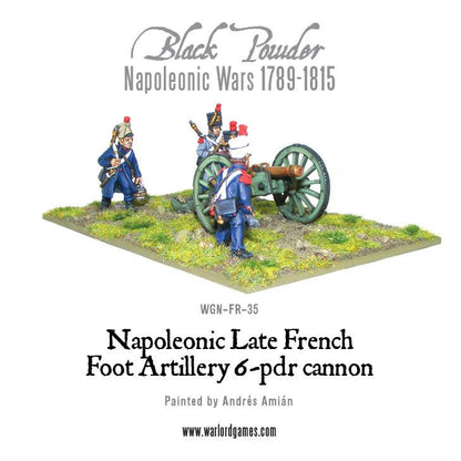 Black Powder: French - Napoleonic Late French Foot Artillery 6-pdr cannon