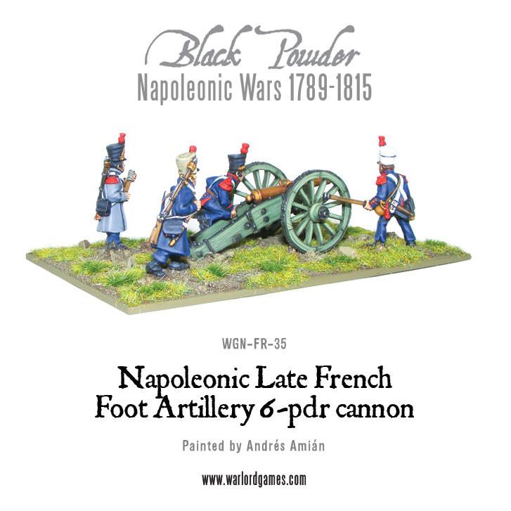 Black Powder: French - Napoleonic Late French Foot Artillery 6-pdr cannon