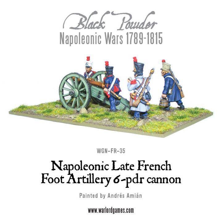 Black Powder: French - Napoleonic Late French Foot Artillery 6-pdr cannon
