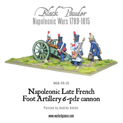 Black Powder: French - Napoleonic Late French Foot Artillery 6-pdr cannon