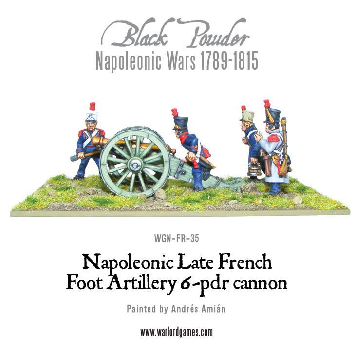 Black Powder: French - Napoleonic Late French Foot Artillery 6-pdr cannon
