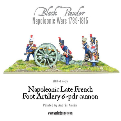 Black Powder: French - Napoleonic Late French Foot Artillery 6-pdr cannon