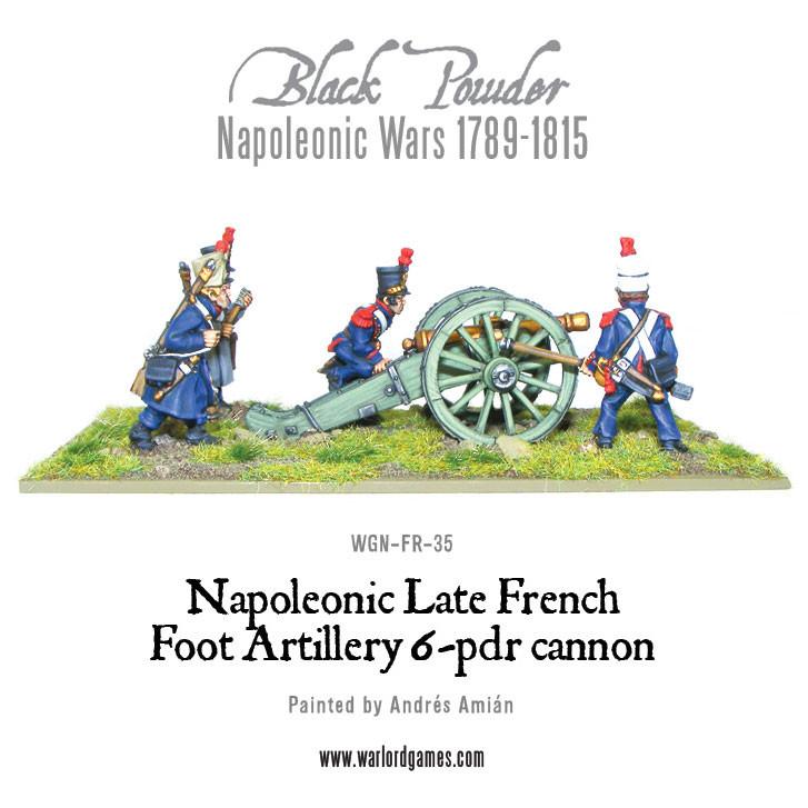 Black Powder: French - Napoleonic Late French Foot Artillery 6-pdr cannon