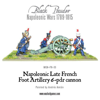 Black Powder: French - Napoleonic Late French Foot Artillery 6-pdr cannon