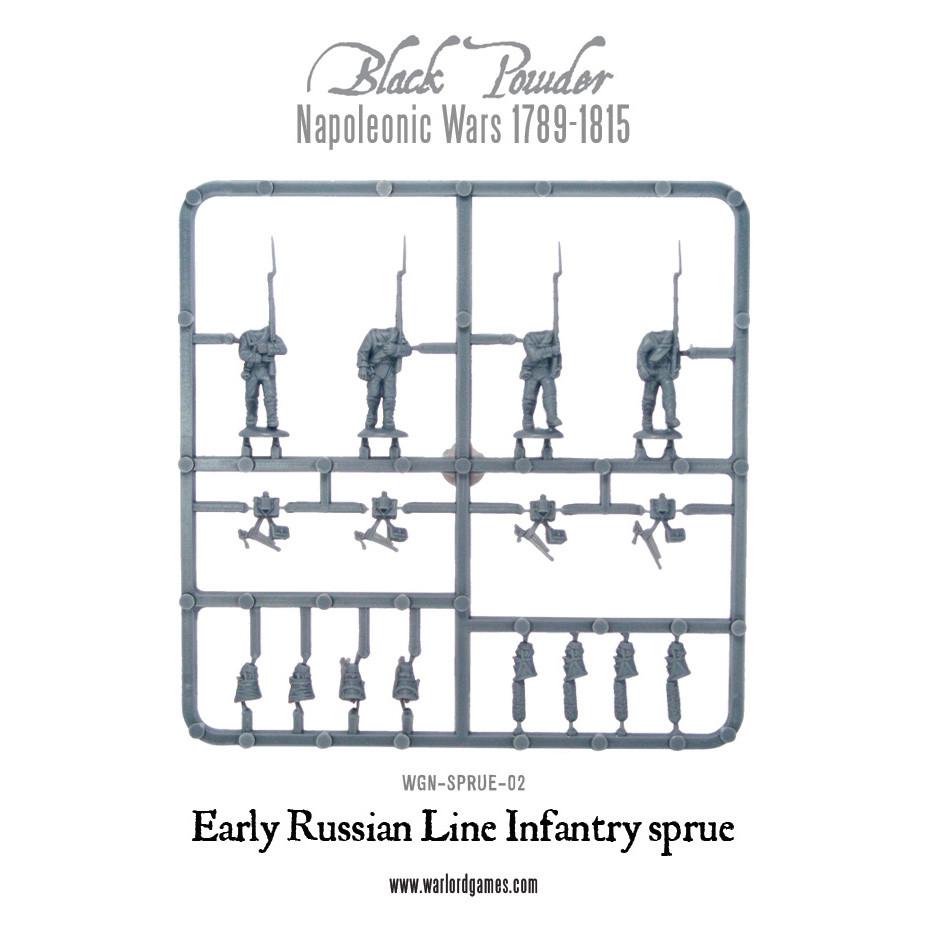 Black Powder: Early 1809 Russian Line Infantry Sprue