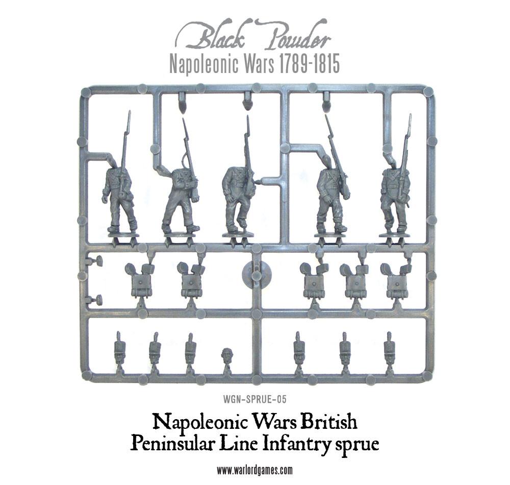 Black Powder: British - Napoleonic War British Peninsular Line Infantry sprue
