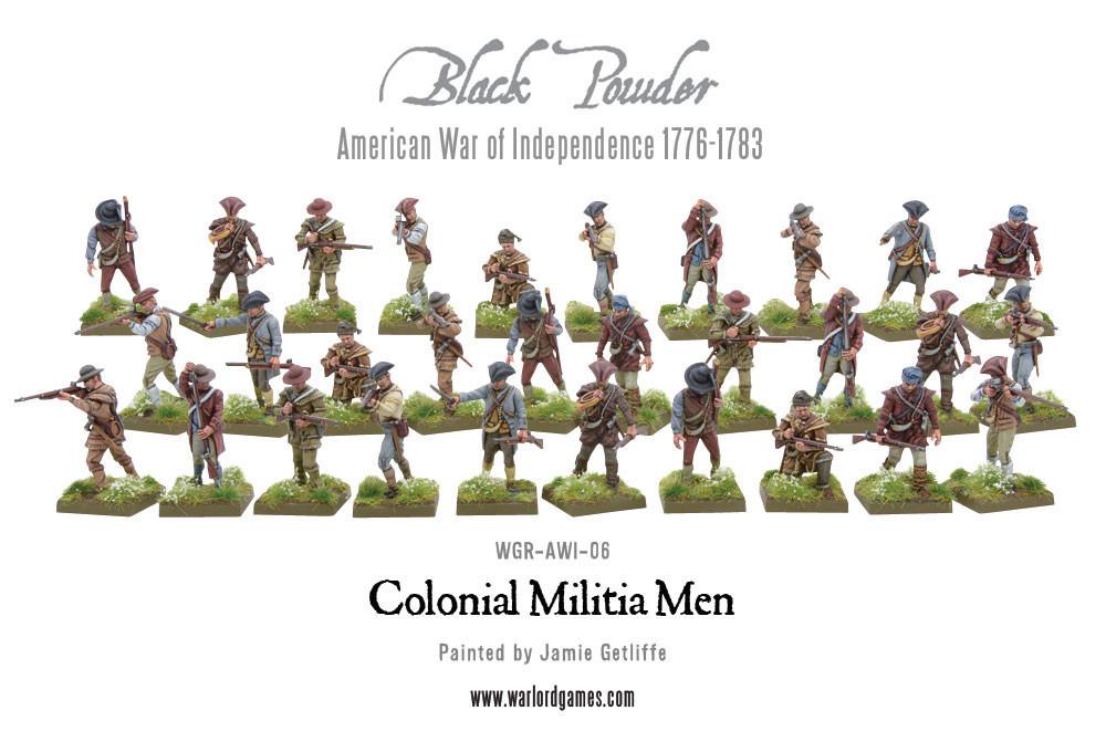 Black Powder: Colonial Militia Men (Plastic Box)