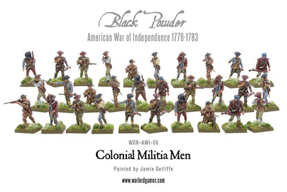 Black Powder: Colonial Militia Men (Plastic Box)