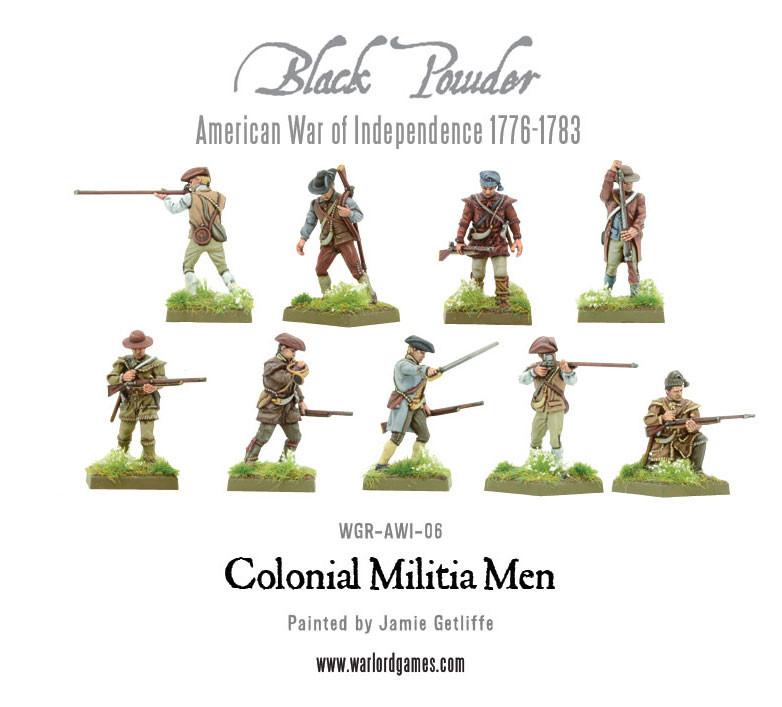 Black Powder: Colonial Militia Men (Plastic Box)