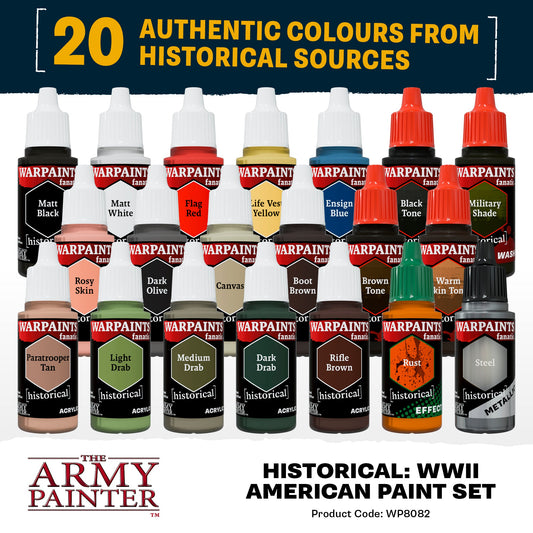 Bolt Action: USA - Warpaints Fanatic: World War II American Paint Set