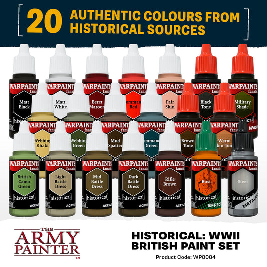 Bolt Action: Warpaints Fanatic: World War II British Paint Set