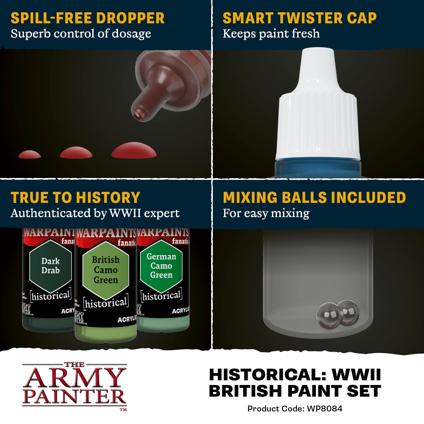Bolt Action: Warpaints Fanatic: World War II British Paint Set