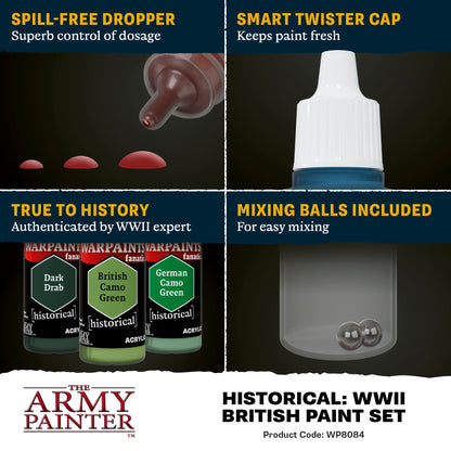 Bolt Action: Warpaints Fanatic: World War II British Paint Set
