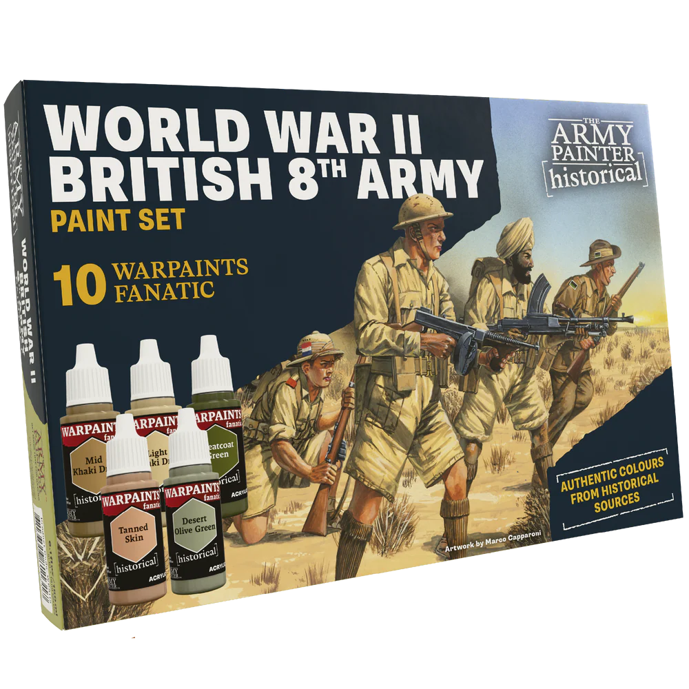 Bolt Action: British - Historical: WWII British 8th Army Paint Set