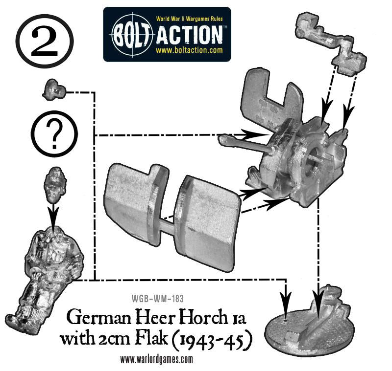 Bolt Action: German - Horch 1a with 2cm Flak (Heer 1943-45)