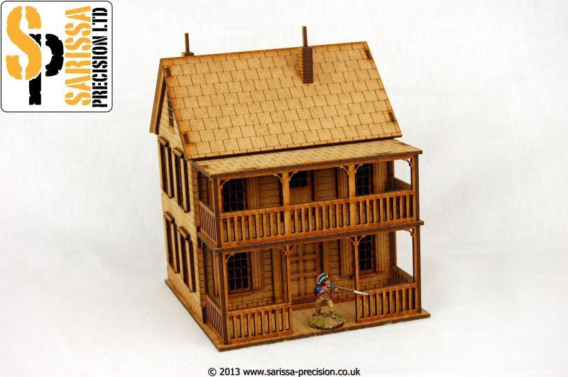 Black Powder: North American Plantation House with Porch and Balcony