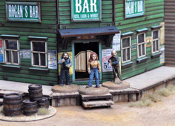 Dead Man's Hand Civilian Rogan's Bar Figure set