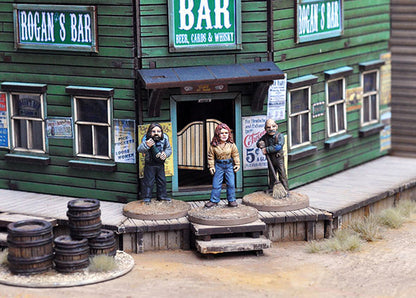 Dead Man's Hand Civilian Rogan's Bar Figure set
