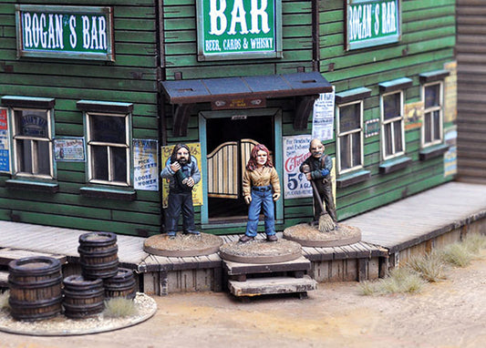 Dead Man's Hand Civilian Rogan's Bar Figure set