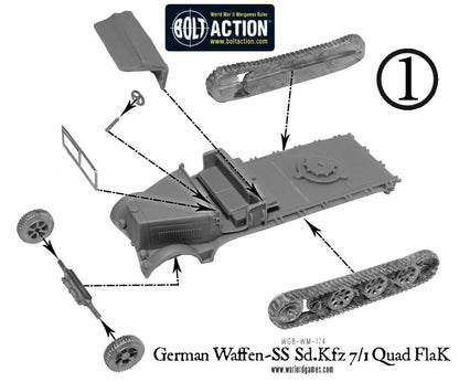 Bolt Action: German - Waffen-SS Sd.Kfz 7/1 quad FlaK