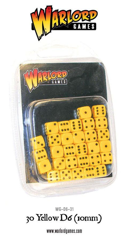 Black Seas: 30 Yellow D6 (10mm)