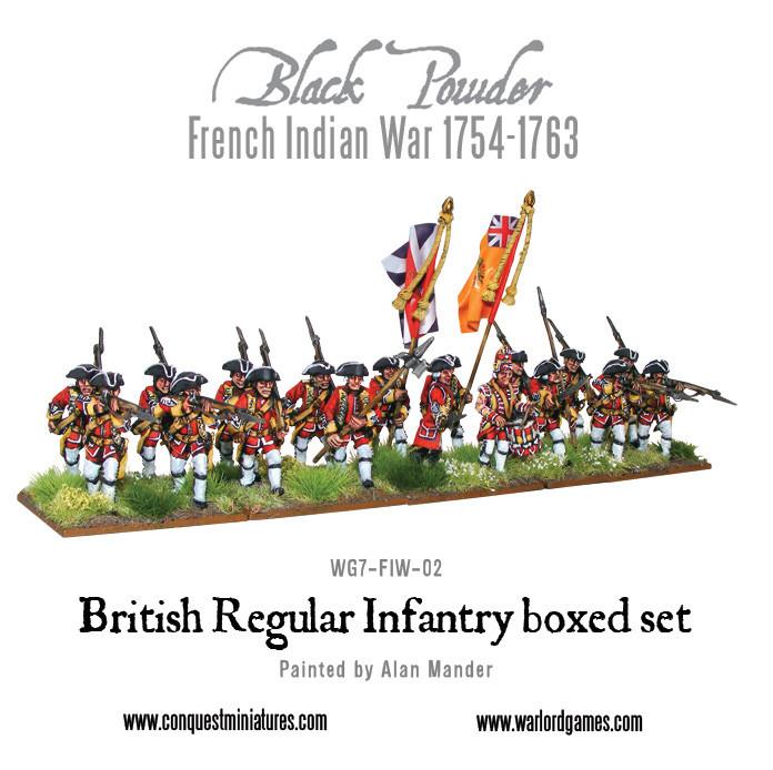 Black Powder: French Indian War 1754-1763: British Regular Infantry boxed set