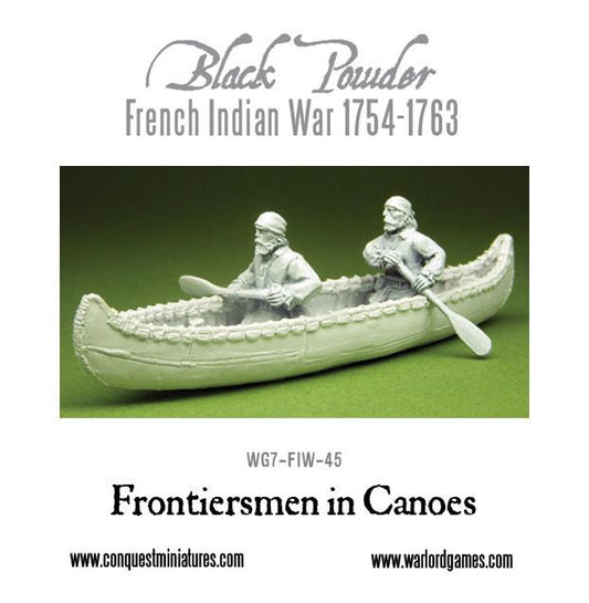 Black Powder: French-Indian War Frontiersmen in Canoe