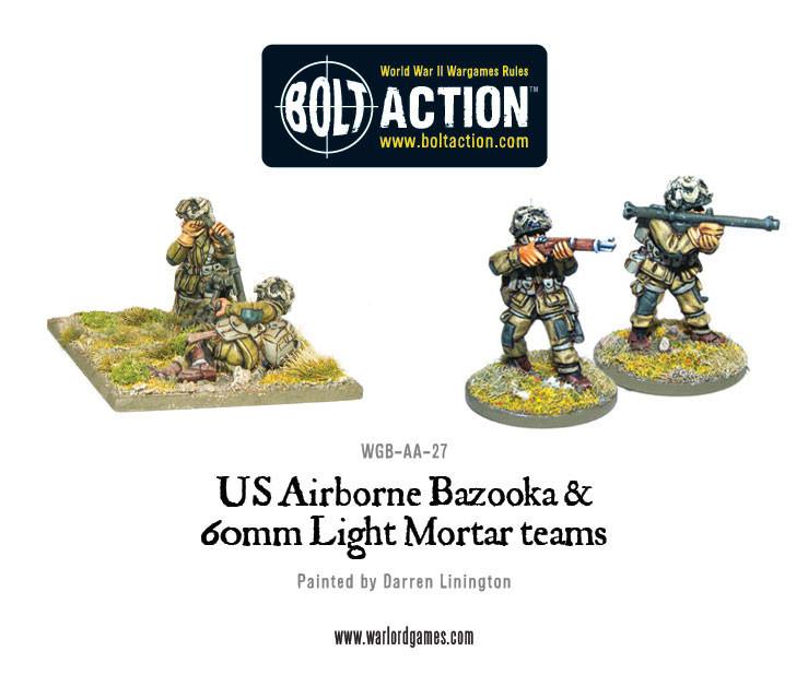 Bolt Action: USA - US Airborne Bazooka and 60mm light mortar teams